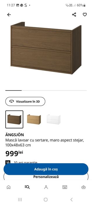 Masca lavoar cu sertare NOU