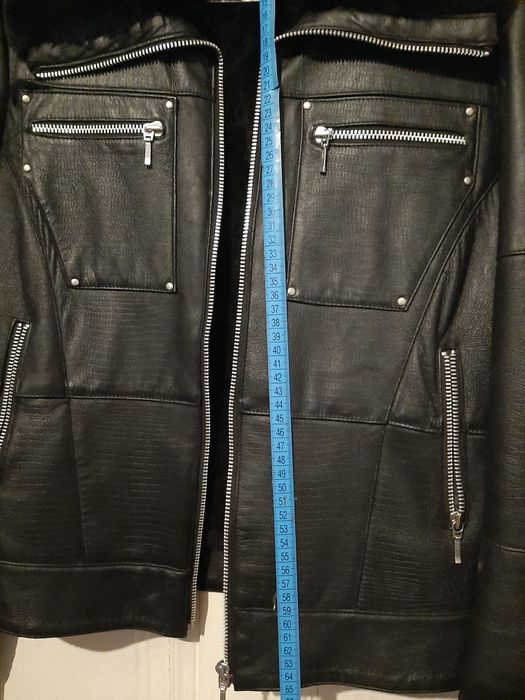 Geaca blană vulpe polara neagra unisex