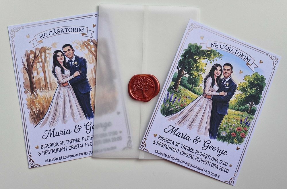 Invitații personalizate pentru nuntă și botez