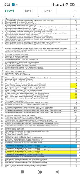 Одноразовая посуда .