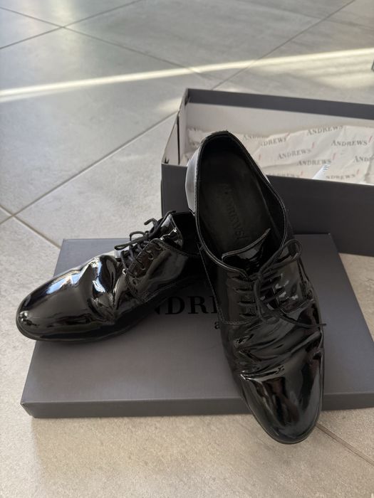 Официални лачени мъжки обувки Andrews