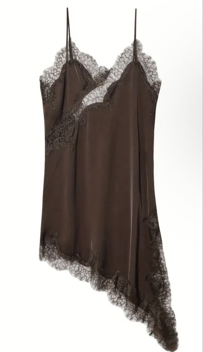 Сатенена рокля с дантела Zaraa