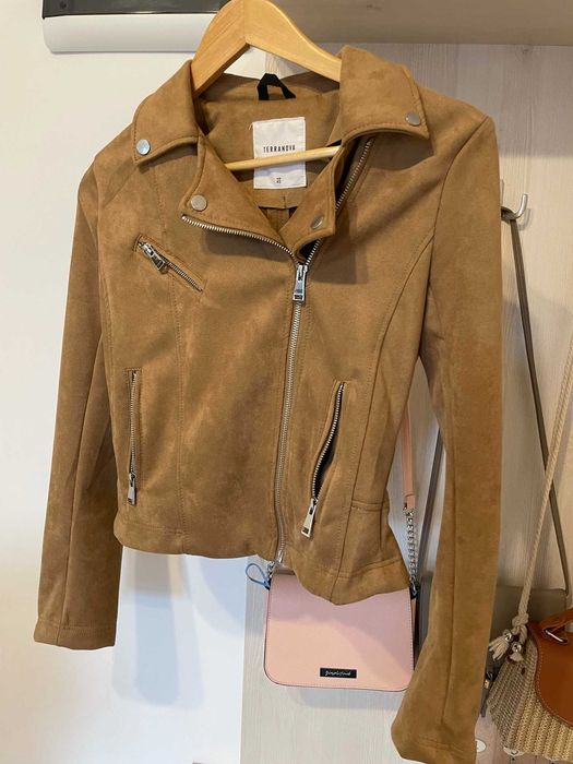 Geaca piele intoarsa maro Terranova femei XS