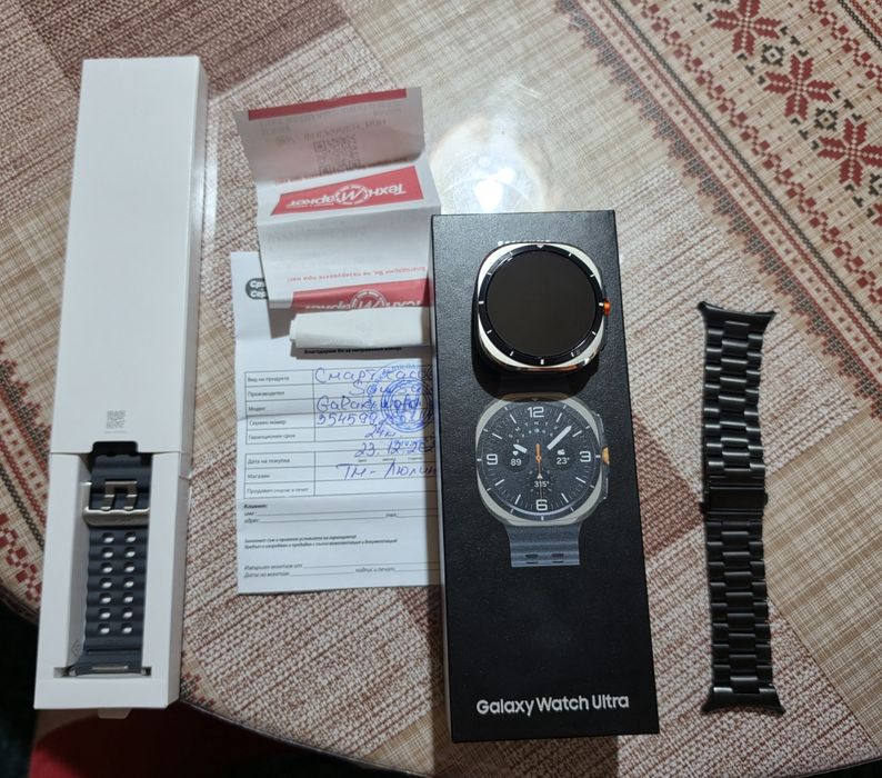 Samsung Galaxy Watch Ultra Titanium Silver! Гаранция! Като Нов!