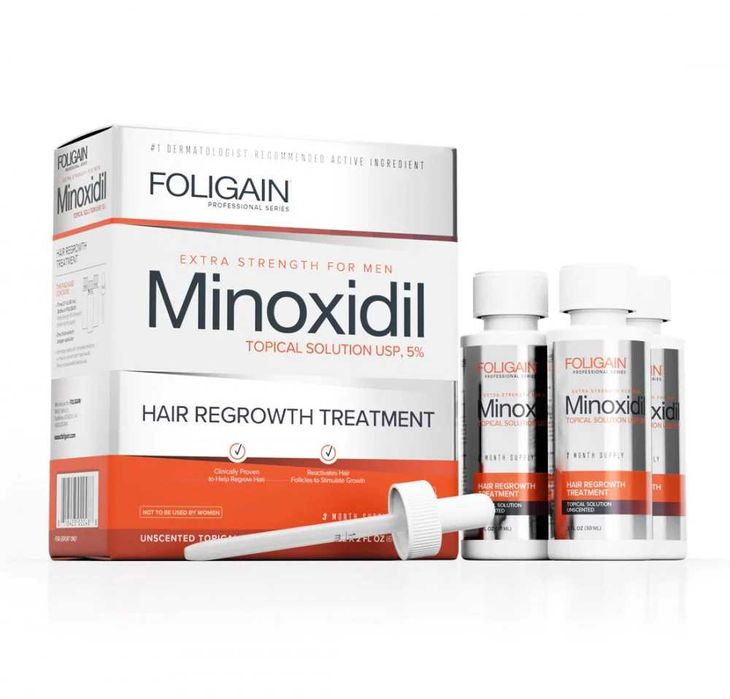 Minoxidil Foligain 5%, 3 Luni Aplicare