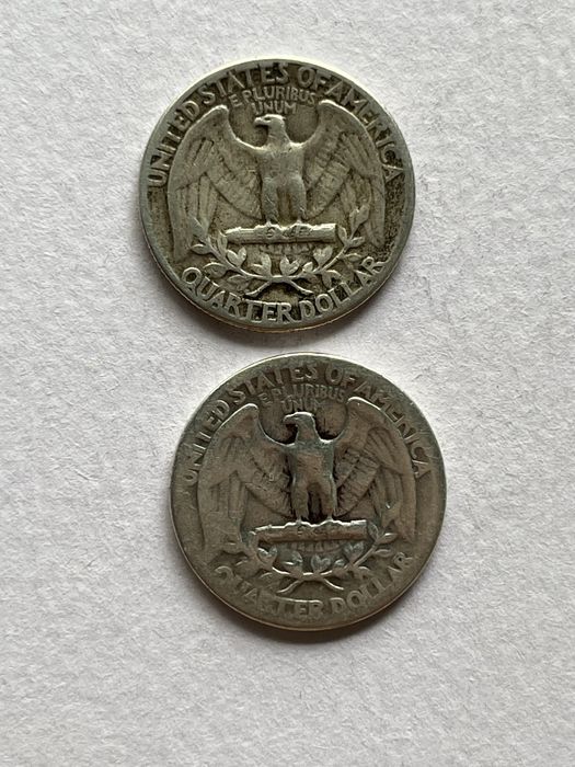 Monede Argint SUA 1943 & 1951 Washington Quarter Argint 90%