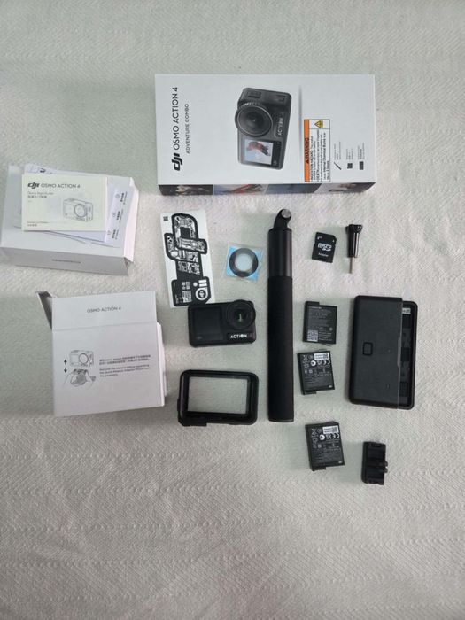 Camera video sport DJI Osmo Action 4 Adventure Combo, Wi-Fi, Bluetooth, negru