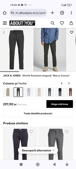 Pantaloni eleganți Jack and Jones