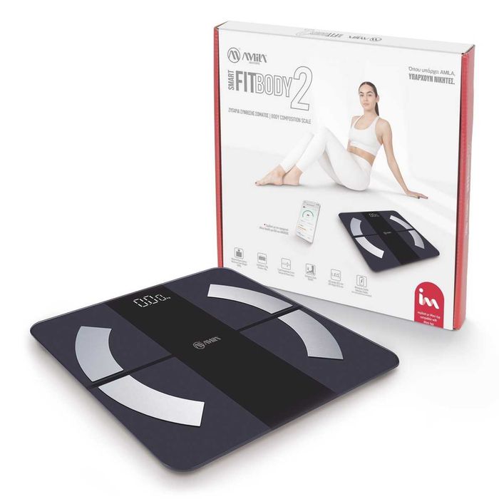 Смарт Кантар с Измерване на Мазнини Amila FitBody 2 Scale, Фитнес Аксесоари