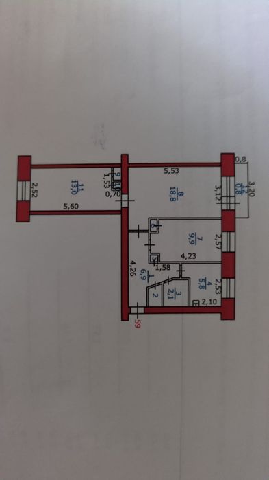 Продам 3х комнатную в 3 микрорайоне