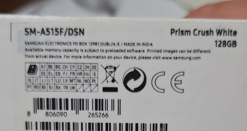 Продам Samsung A51 белый 6/128