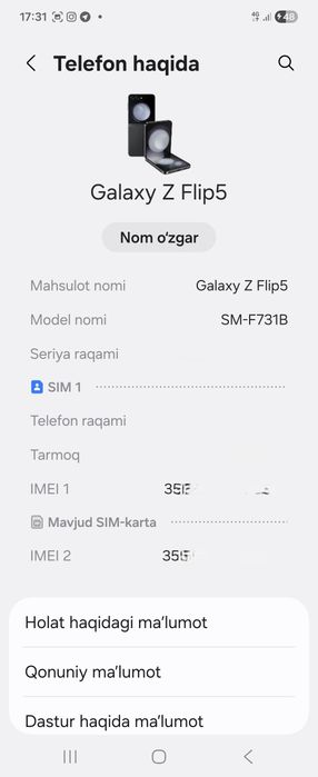 Samsung Zflip 5 5G 512gb