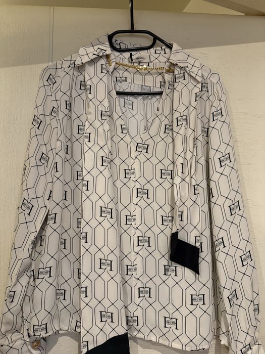 Риза Elisabetta Franchi бяло и черно