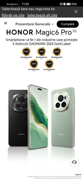 Honor Magic 6 pro, 512gb, nou, schimb cu Samsung s25