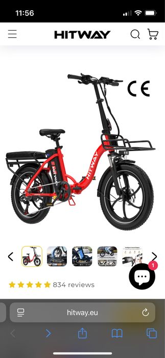 Bicicleta Electrica Noua Hitway BK6S Pliabila