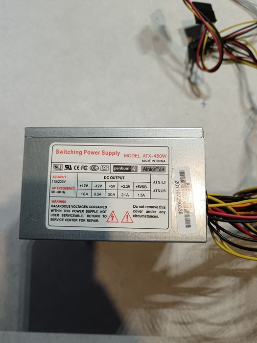 Switching Power Supply Model: ATX-450W