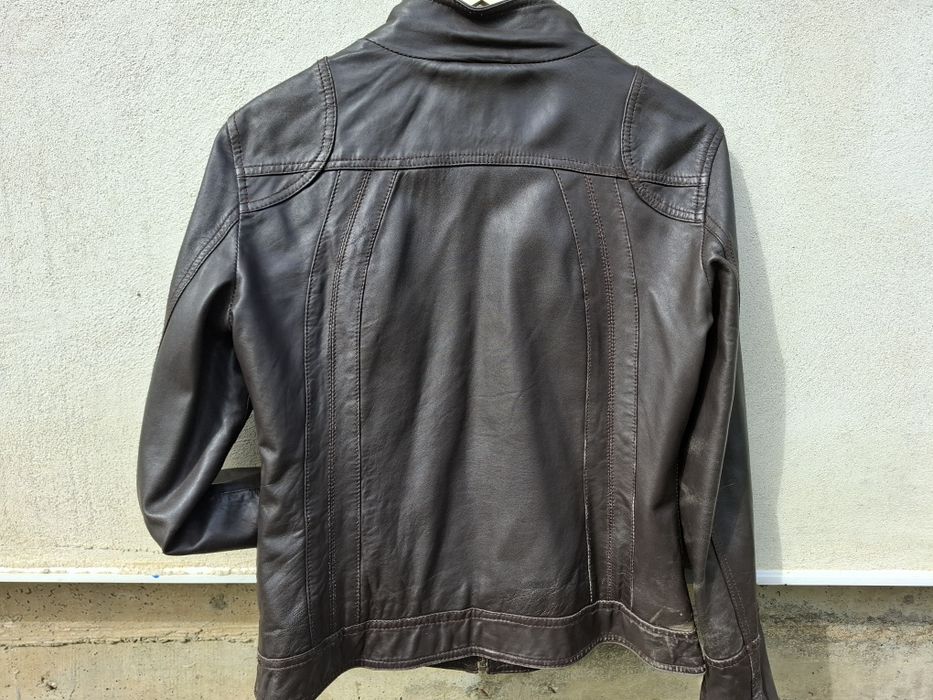 Geaca de piele Mango femei marimea M/L