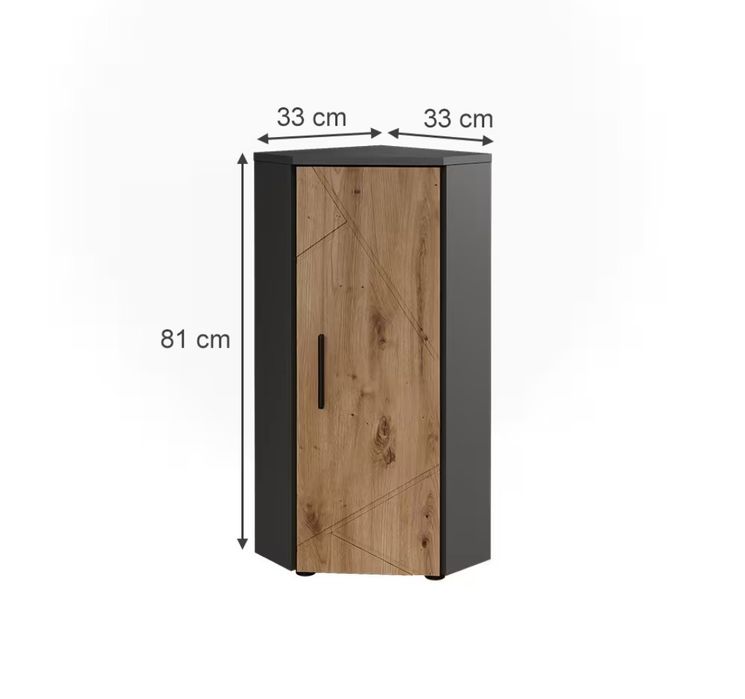 Ъглов висок шкаф 9061