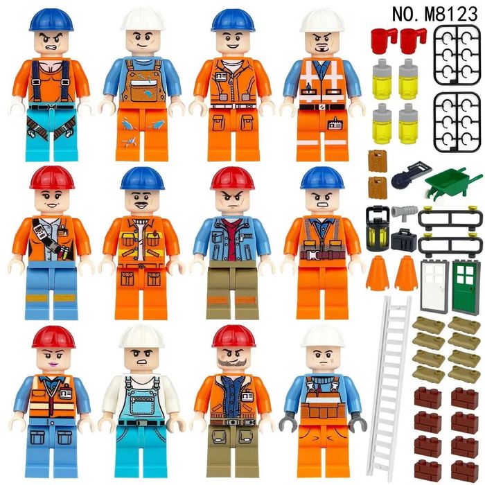 Set 12 figurine plus accesorii tip Lego
