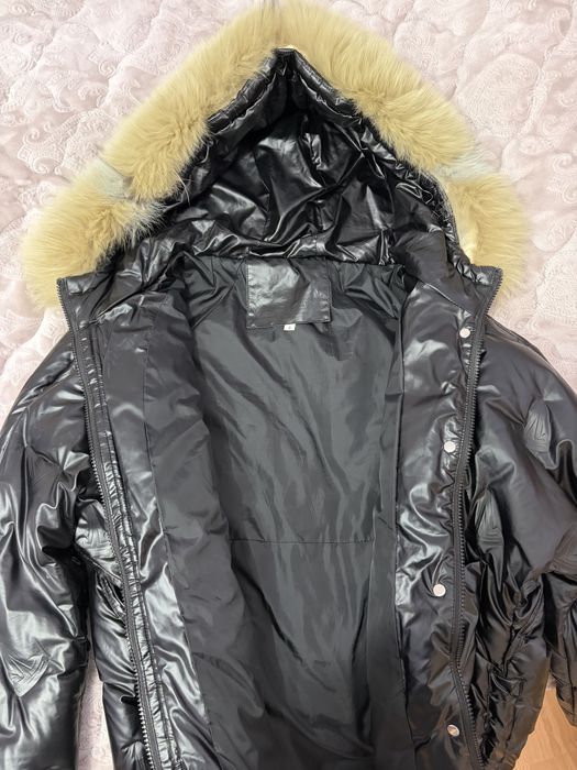 Дамско яке с пух и качулка естествен косъм