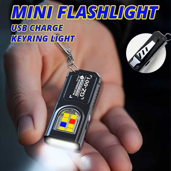 Мини LED фенерче ключодържател