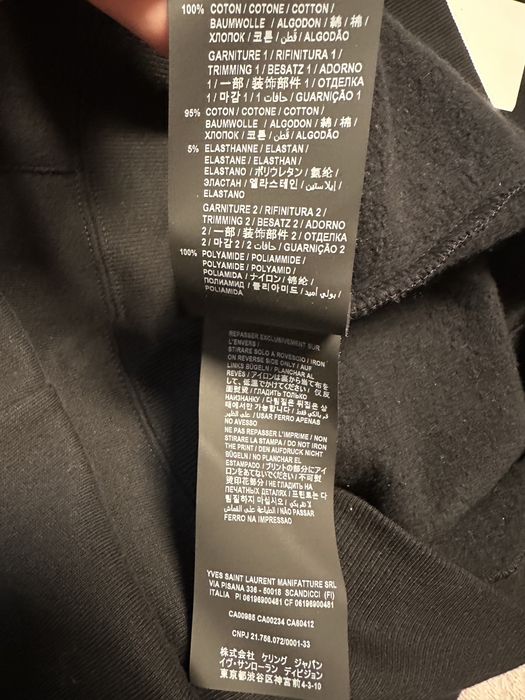 Saint Laurent 50s Signature Logo Graphic Hoodie суичър в черен цвят unisex