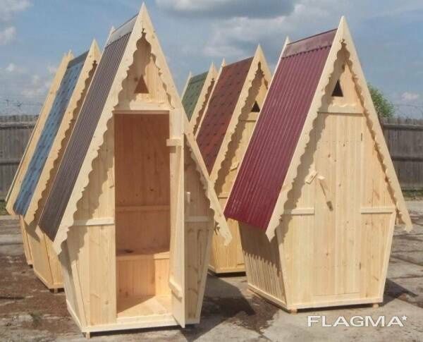 Туалет уличный деревянный