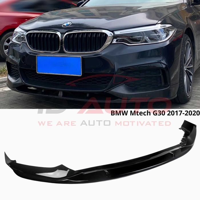 Преден лип спойлер за BMW G30 M Tech (2017–2020) – Черен гланц