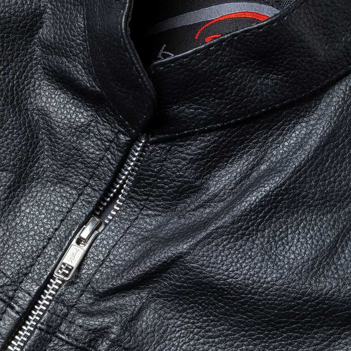 Vesta moto de piele de vaca Noua Black Highway