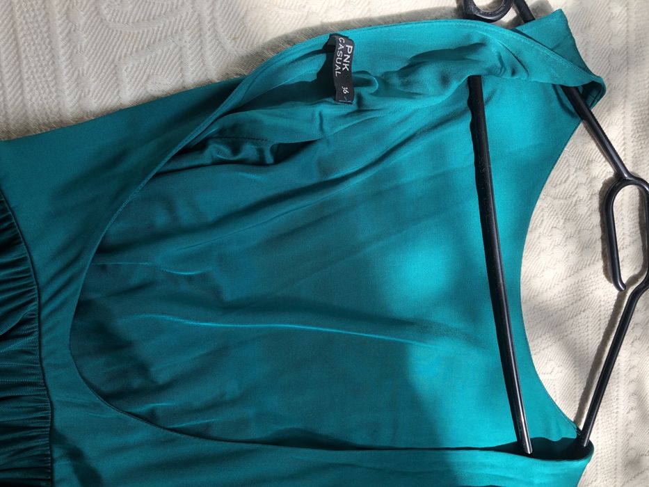 Rochie ocazie, marimea 36, verde-turcoaz