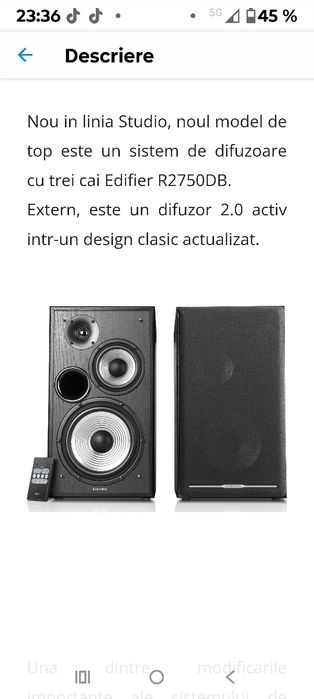 Boxe active 2.0 Edifier