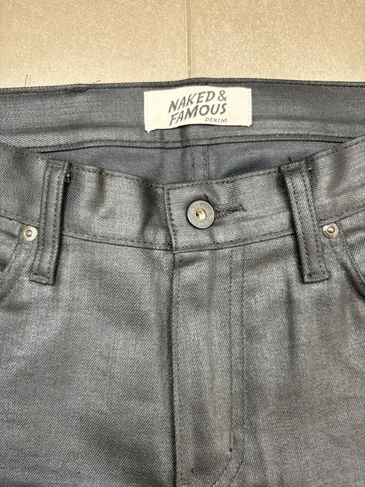 Naked & Famous Denim – Black Waxed Jeans