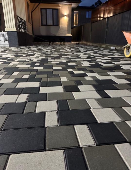 Брусчатка  кирпичик бордюр поребрик