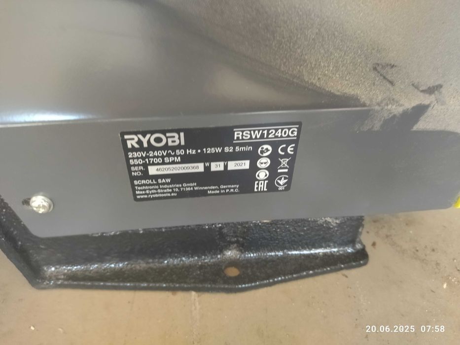 Станок лобзиковый Ryobi RSW1240G