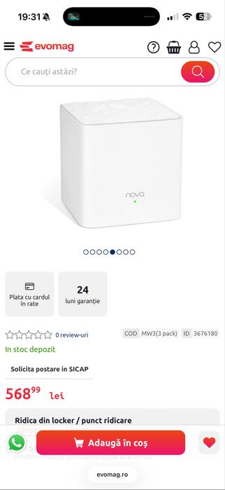 Router wireless Tenda Nova Mesh 2x pack nou
