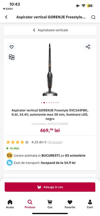 Aspirator vertical GORENJE