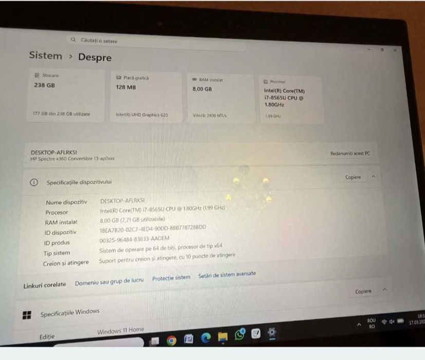 Laptop HP spectre impecabil