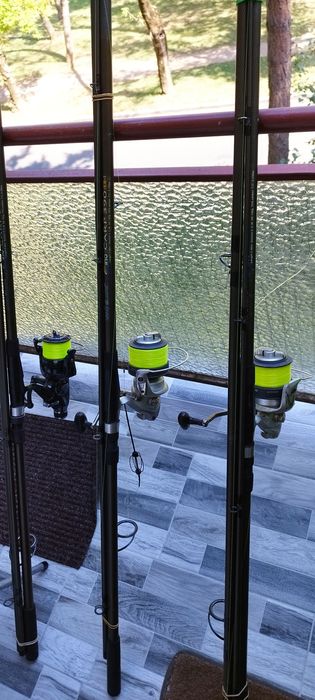 Undițe/ lansete 3 bucăți echipate