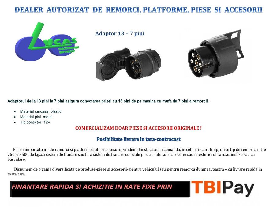 Adaptor 13 – 7 pini