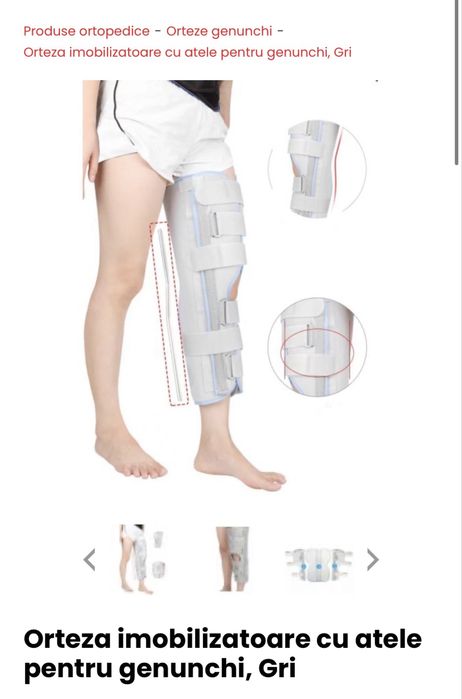 Orteza imobilizare cu atele pentru genunchi - NOU