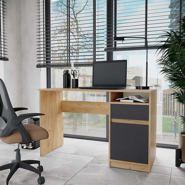 Ново! Бюро Компанит Аспирант (дъб крафт златен/комбинация)