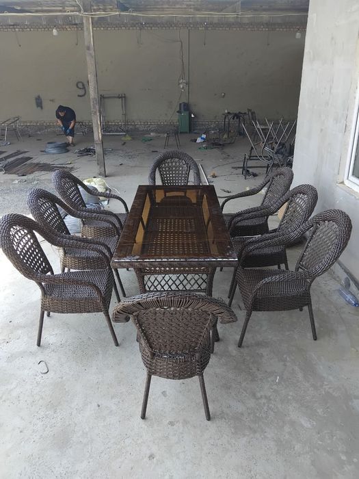 Ратан стол стулларини беланчак качела тафсия етамиз