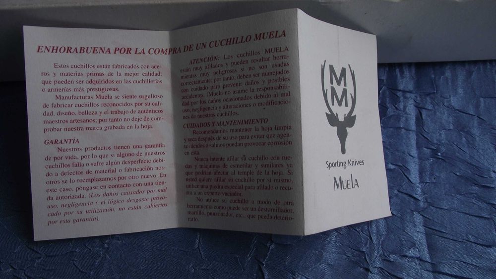 НОЖ-Ловният нож Scorpion на Muela-от Колекция-25годишен.Неупотребяван!