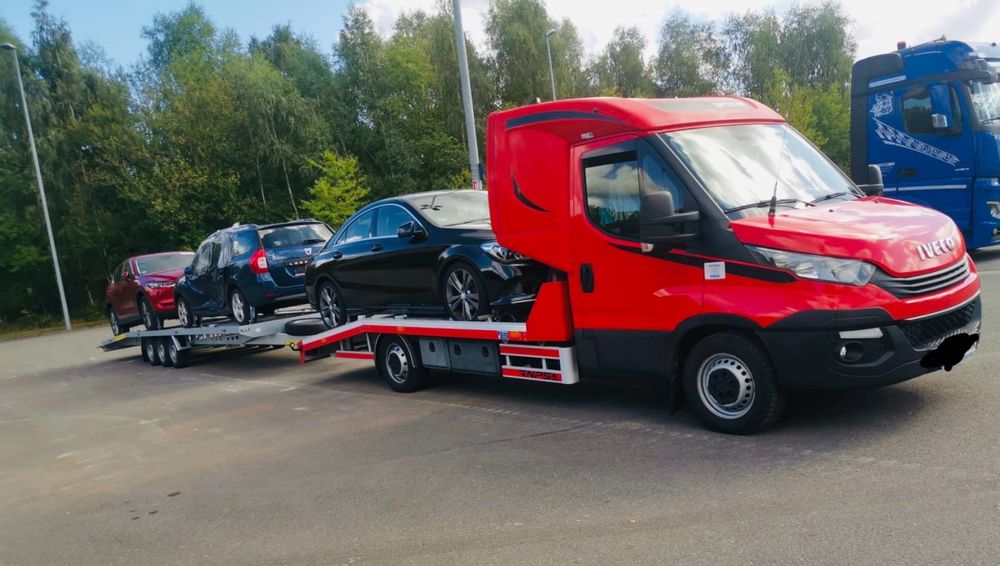 Auto Platformă Iveco 3,5 cu remorcă Gala de 850 , Euro 6