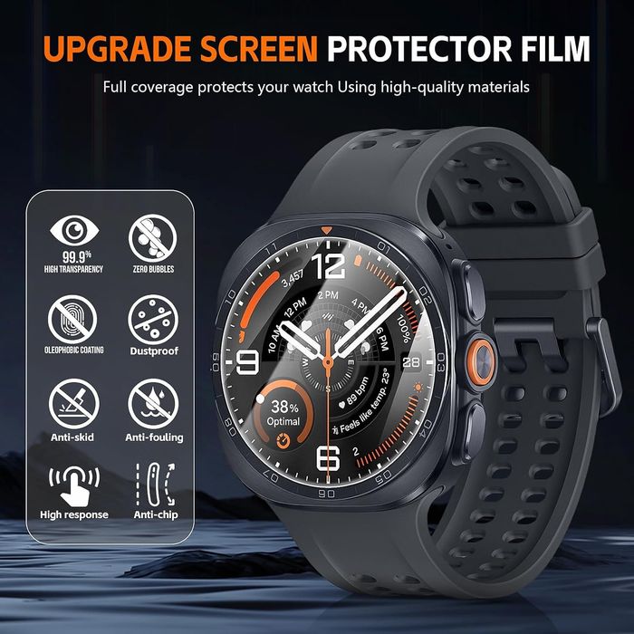 Стъклен протектор за дисплей за samsung galaxy watch ultra 2 47mm 2026