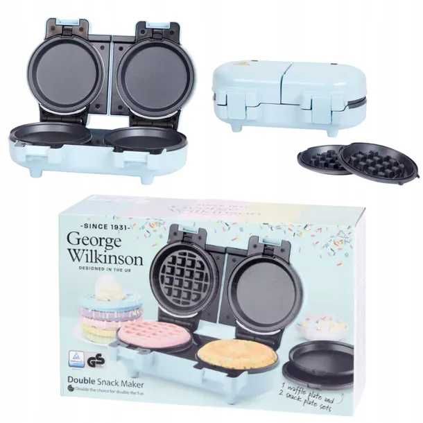 Двоен Гофретник за сандвичи и гофрети различни приставки 1110W