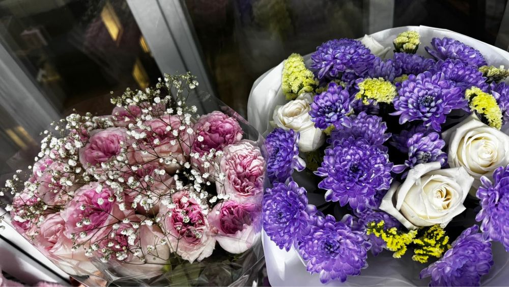 Свежие букеты цветов