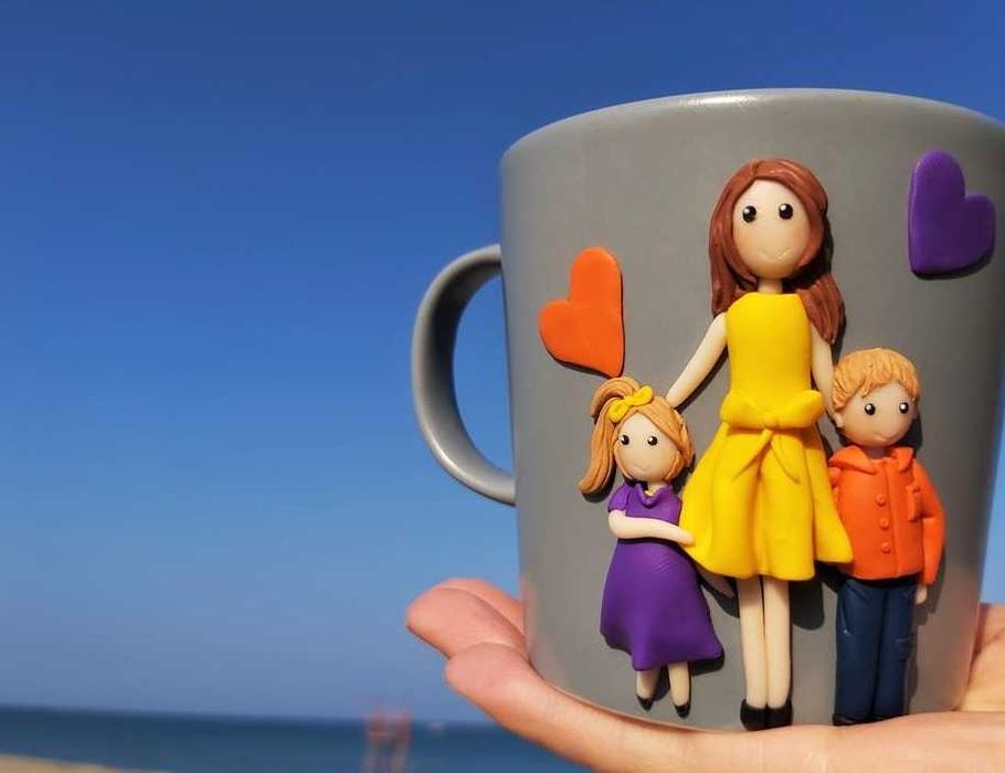 Cadou pentru sotie Mama fiul si fiica handmade