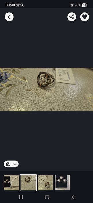 Серебряный набор 925пробы