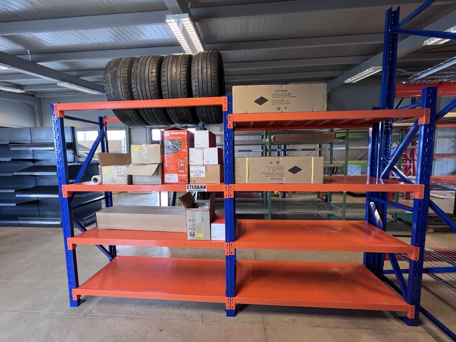 Универсален метален стелаж сет 3,80 метра до 300 кг ниво